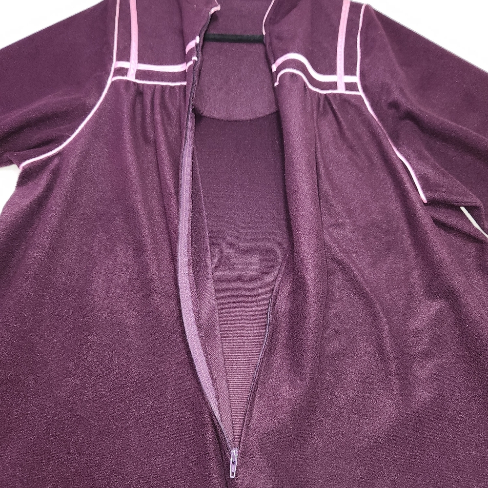 💜Purple Women's Robe Half Zip Snuggly Warm - See Pictures For Measurements - Picture 7 of 9